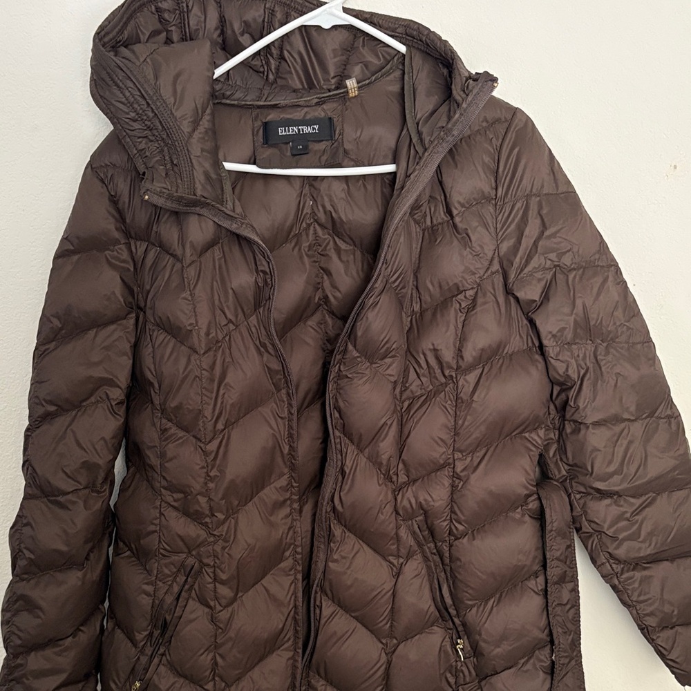 Ellen Tracy Women's Dark Brown Puffer Jacket